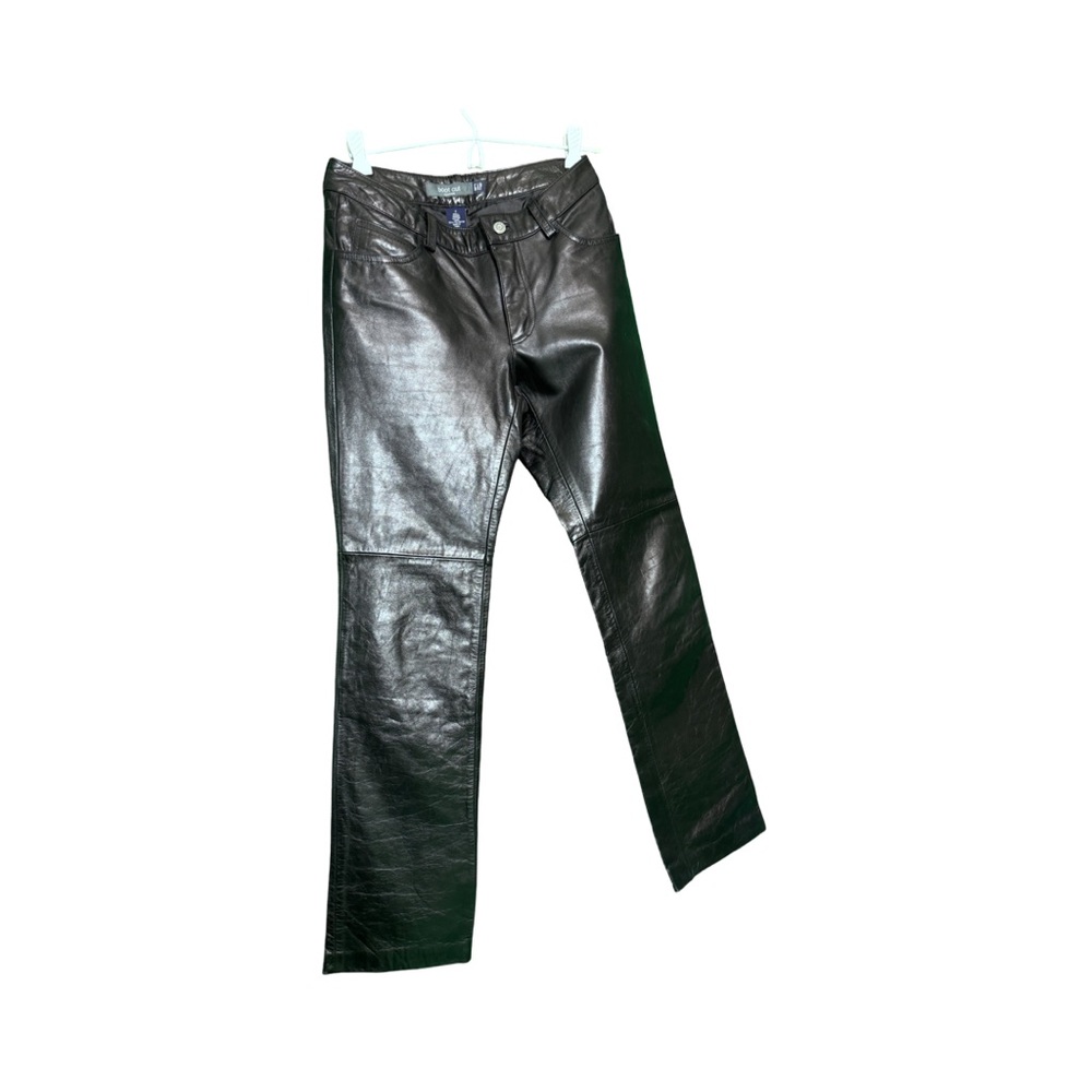 GAP Ladies Black Boot Cut Lined Genuine Leather Pants